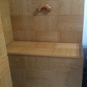 furniture covered by designed V-grooved wood panel board, interior wood paneling, timber panel, wall panel, wood panel, panel wood, wood panel wall for wall and furniture decoration, wood panel on furniture, Flexible Wood Board