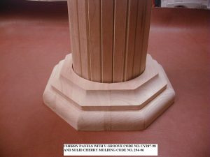 Flexible cherry wood panel board and molding for pole covers and decoration by d
