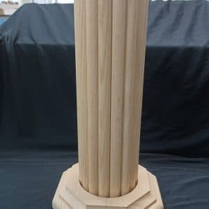 interior column wraps, pole coverings, wood column wraps, wood wrap, interior wood paneling, timber panel, wood panel, panel wood, wood panel, pole/column/post cover and decoration, Flexible Half-Round Solid Wood Panel with Solid Wood Molding