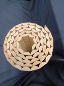 Panneau de couverture flexible demi-rond en bois pour mur et poteau